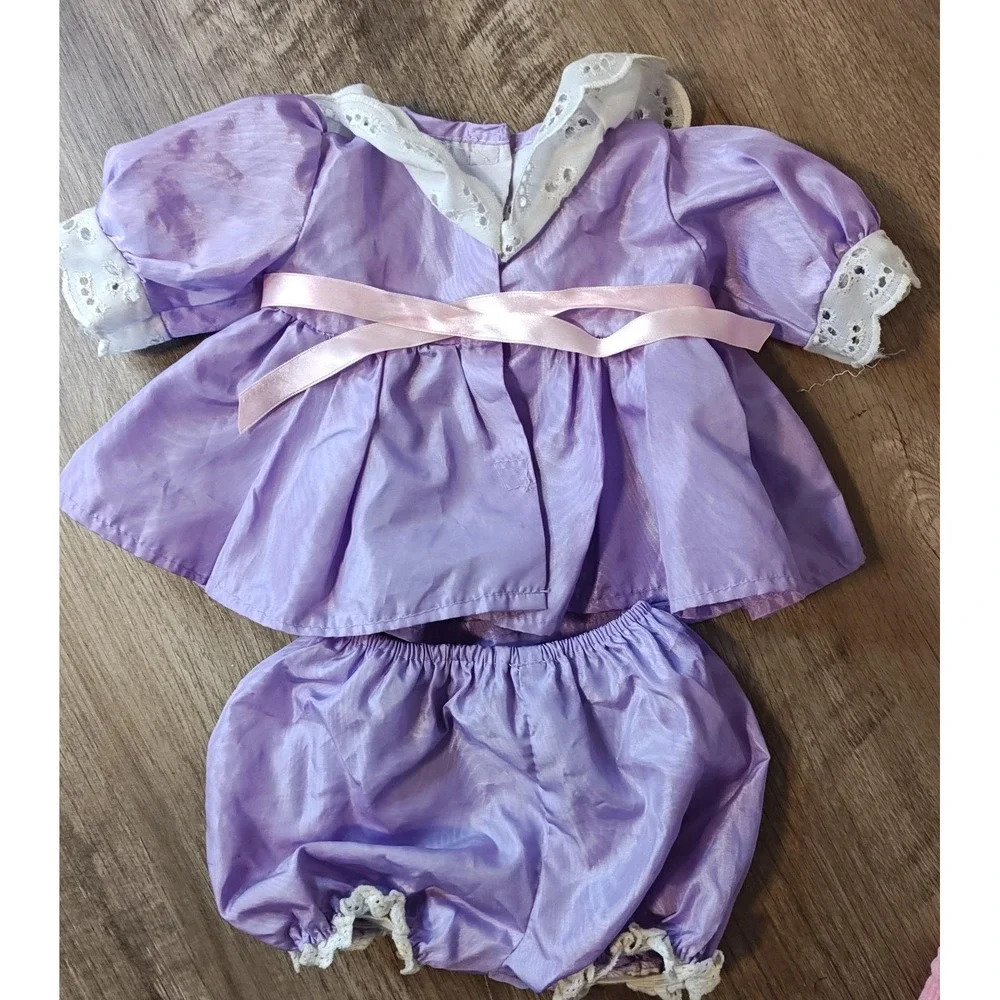 Hasbro Cabbage Patch Kids Doll Kids 1990 First‎ Edition Purple Dress Vintage